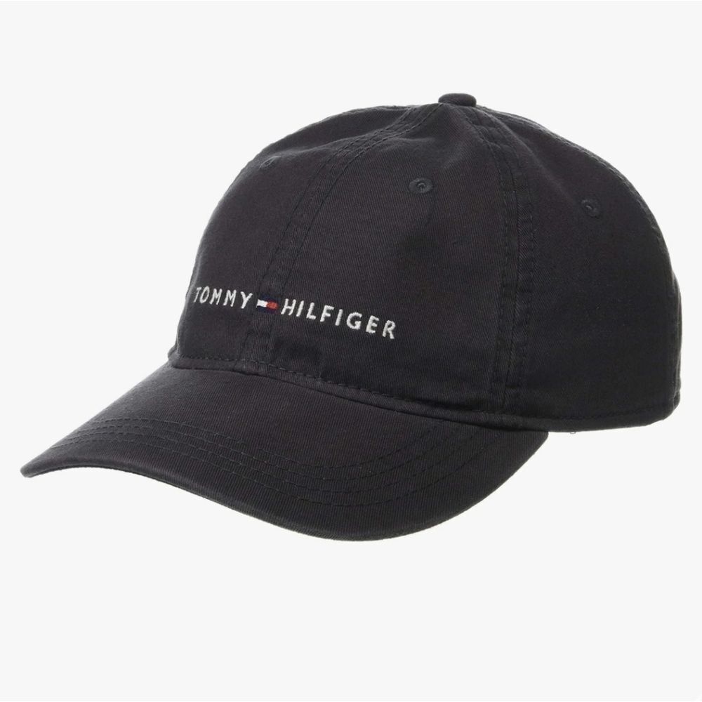 🔸️NWT Tommy Hilfiger Gray Logo Unisex Adjustable Baseball Hat One Size